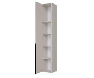 Stilvoller Hochschrank 40 cm breit mit praktischen Einlegeböden, Mehrzweckschrank, Garderobenschrank in Nussbaum Warmia, KABO S1