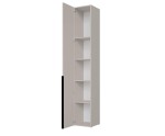 Stilvoller Hochschrank 40 cm breit mit praktischen Einlegeböden, Mehrzweckschrank, Garderobenschrank in Nussbaum Warmia, KABO S1