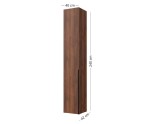 Stilvoller Hochschrank 40 cm breit mit praktischen Einlegeböden, Mehrzweckschrank, Garderobenschrank in Nussbaum Warmia, KABO S1