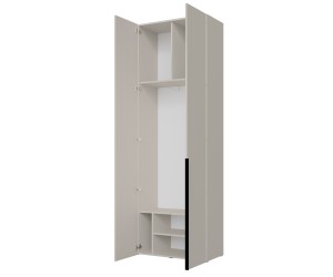 Zweitüriger Schrank 240 cm hoch für den Flur, Mehrzweckschrank, Garderobenschrank in Nussbaum Warmia, KABO S2