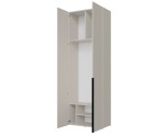Zweitüriger Schrank 240 cm hoch für den Flur, Mehrzweckschrank, Garderobenschrank in Nussbaum Warmia, KABO S2