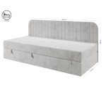 Jugendbett 90x200 cm mit Bettkasten, Seitenblende abgerundet, MACIUS 2M Jugendbett 90x200 cm mit Bettkasten, Seitenblende abgerundet, MACIUS 2M