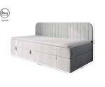 Einzelbett 120x200 cm mit Bettkasten, Seitenblende abgerundet, MACIUS 2M Einzelbett 120x200 cm mit Bettkasten, Seitenblende abgerundet, MACIUS 2M