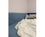 Kinderbett 80x200 cm mit Bettkasten und Matratze, Polsterbett GEOMETRIC 3M
