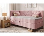 Modernes Einzelbett 90x200 cm mit Bettkasten und Matratze, GEOMETRIC 3M