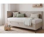 Singlebett 90x200 cm mit Bettkasten, ohne Matratze, Jugendbett GEOMETRIC 1R