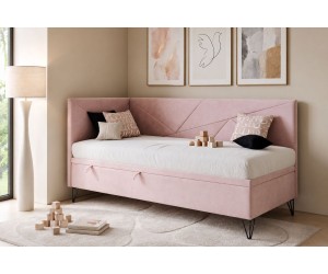 Jugendbett 100x200 cm mit Bettkasten, ohne Matratze, GEOMETRIC 1R