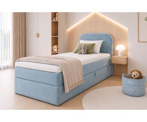 INTARO A11 Modernes Boxspringbett 80x180 cm mit Bettkasten für Kinderzimmer, Farbvarianten!