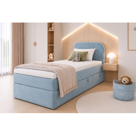 INTARO A11 Modernes Boxspringbett 80x180 cm mit Bettkasten für Kinderzimmer, Farbvarianten!