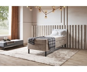 Hotelbett 80x200 cm, Kontinentalbett für Pensionen, Einzelbett mit Bettkasten, BONELL-Matratze, PALAZIO 1M