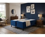Hotelbett 100x200 cm, Kontinentalbett für Pensionen, Einzelbett mit Bettkasten, BONELL-Matratze, PALAZIO 1M