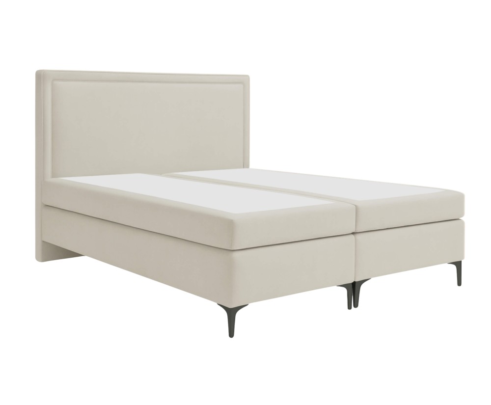 Kontinentalbett 160x200 cm, Ehebett, Hotelbett, mit Kopfteil und Bettkasten, PRESTO 1M