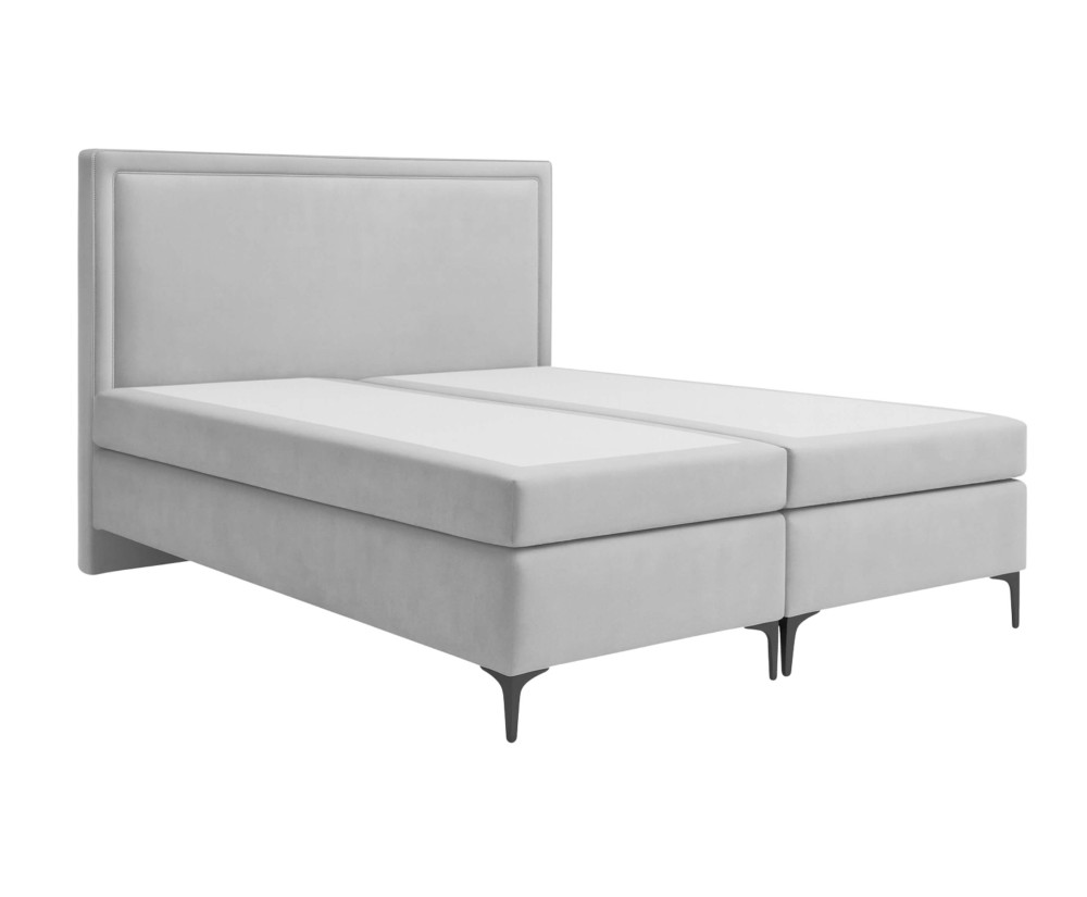 Kontinentalbett 160x200 cm, Ehebett, Hotelbett, mit Kopfteil und Bettkasten, PRESTO 1M