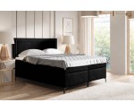 Kontinentalbett 160x200 cm, Ehebett, Hotelbett, mit Kopfteil und Bettkasten, PRESTO 1M