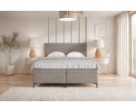 Kontinentalbett 160x200 cm, Ehebett, Hotelbett, mit Kopfteil und Bettkasten, PRESTO 1M