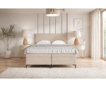 Kontinentalbett 160x200 cm, Ehebett, Hotelbett, mit Kopfteil und Bettkasten, PRESTO 1M
