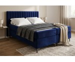 Boxspringbett 140x200 cm, Ehebett, Hotelbett, vertikale Nähte am Kopfteil, ANTONINA 1M