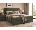 Doppelbett 180x200 cm, Ehebett, Hotelbett, vertikale Nähte am Kopfteil, ANTONINA 1M