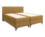 Boxspringbett 200x200 cm, Ehebett, Hotelbett, vertikale Nähte am Kopfteil, ANTONINA 1M