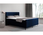Kontinentalbett 160x200 cm, Ehebett, Hotelbett, mit Kopfteil, Fußteil und Bettkasten, ANTONINA 2M
