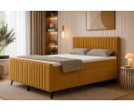 Kontinentalbett 160x200 cm, Ehebett, Hotelbett, mit Kopfteil, Fußteil und Bettkasten, ANTONINA 2M