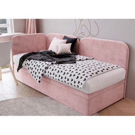 Einzelbett 120x200 cm, Seitenblende und Kopfteil abgerundet, OLIVIA 3R