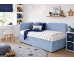Eckbett 100x200 cm, Seitenblende und Kopfteil abgerundet, OLIVIA 3R
