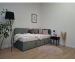 Eckbett 100x200 cm, Seitenblende und Kopfteil abgerundet, OLIVIA 3R