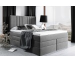 Kontinentalbett 200x200 cm, komfortables Ehebett mit 2 Matratzen, elegantes Kopfteil auch für Dachschräge, MAGNUS 22B