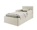 Einzelbett 90x200 cm für Senioren mit verstellbarem Lattenrost per Fernbedienung, 2x RAUSFSALLSCHUTZ, BARTEK SEB