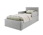 Einzelbett 90x200 cm für Senioren mit verstellbarem Lattenrost per Fernbedienung, 2x RAUSFSALLSCHUTZ, BARTEK SEB