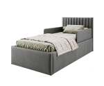 Einzelbett 90x200 cm für Senioren mit verstellbarem Lattenrost per Fernbedienung, 2x RAUSFSALLSCHUTZ, BARTEK SEB