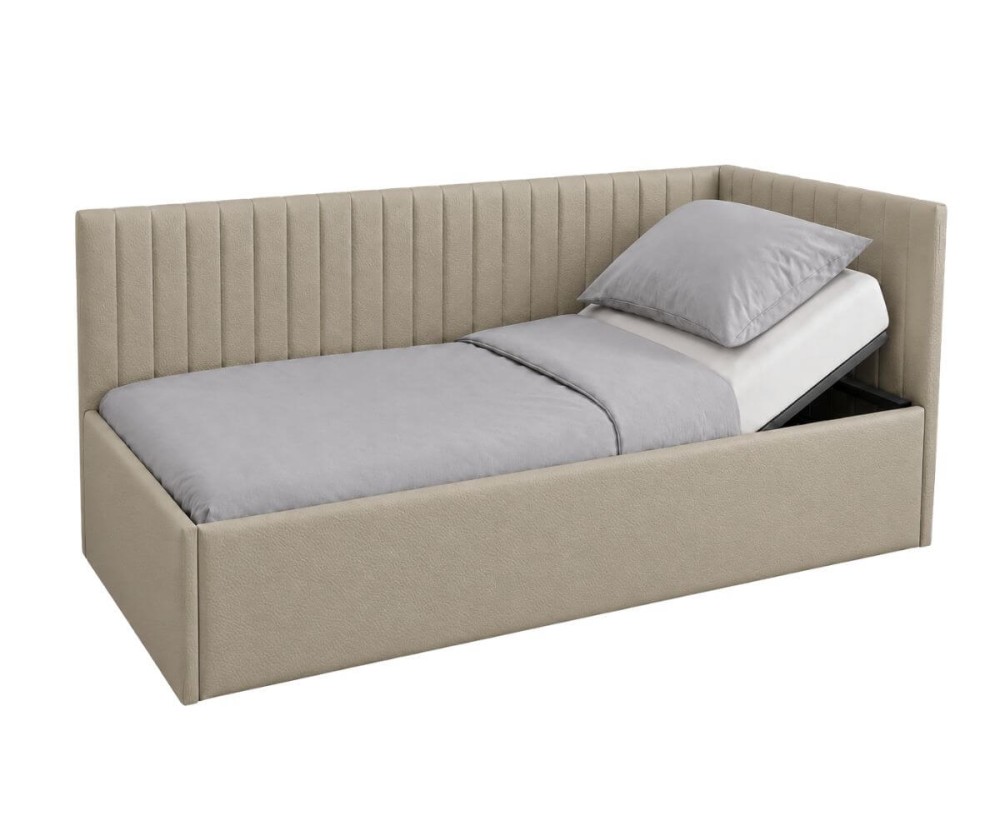 Seniorenbett 90x200 cm universal mit verstellbarem Lattenrost mit Fernbedienung, Polsterbett für Senioren, CARLOS SE