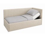 Einzelbett 100x200 cm mit verstellbarem Lattenrost für Senioren, Polsterbett mit Verstellfunktion per Fernbedienung, CARLOS SE