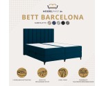 Elegantes Boxspringbett 140x200 cm für Schlafzimmer, Doppelbett, Ehebett mit Bettkasten, BARCELONA 1M