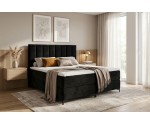 Stilvolles Boxspringbett 160x200 cm für Schlafzimmer, Doppelbett, Ehebett mit Bettkasten, BARCELONA 1M