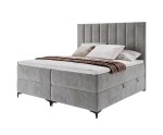 Großes Boxspringbett in Überlänge 180x220 cm für Schlafzimmer, Ehebett mit Bettkasten, Doppelbett BARCELONA 1M