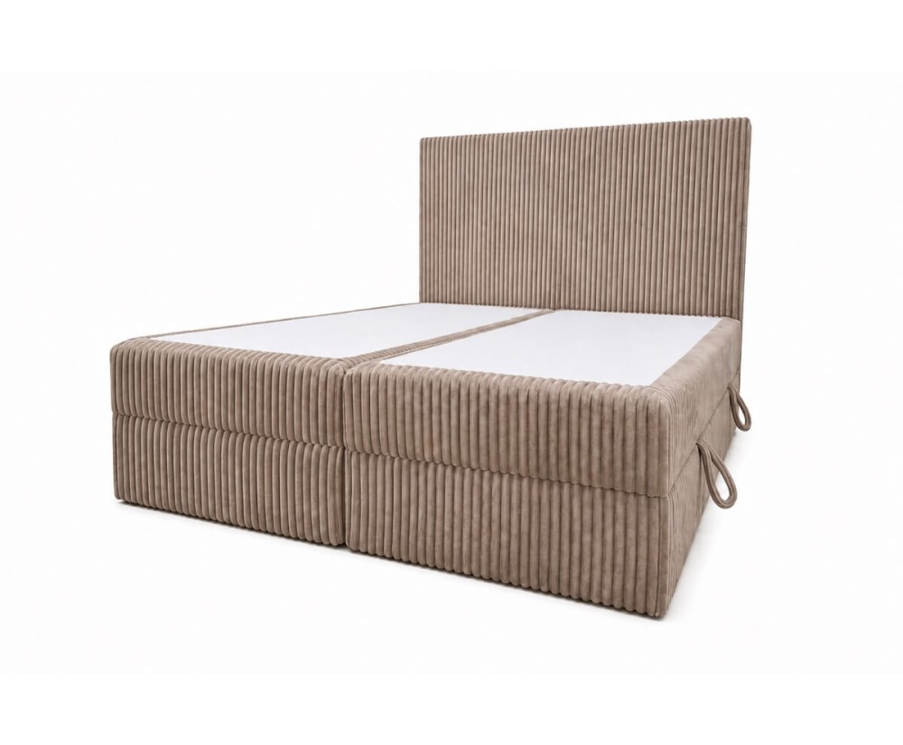 Boxspringbett 140x200 cm mit Cordbezug, Bettkasten und Matratze, Schlafzimmerbett NEAPOL 1M Boxspringbett 140x200 cm mit Cordbezug, Bettkasten und Matratze, Schlafzimmerbett NEAPOL 1M