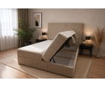 Komfortables Doppelbett 180x200 cm mit 2 Bettkästen und Cordbezug, Matratze zur Wahl, Boxspringbett NEAPOL 1M Komfortables Doppelbett 180x200 cm mit 2 Bettkästen und Cordbezug, Matratze zur Wahl, Boxspringbett NEAPOL 1M