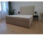 Elegantes Kontinentalbett 160x200 cm mit hohem Kopfteil, 2 Bettkästen, Cordbezug TILIA 03 Beige, Doppelbett NEAPOL 1M Elegantes Kontinentalbett 160x200 cm mit hohem Kopfteil, 2 Bettkästen, Cordbezug TILIA 03 Beige, Doppelbett NEAPOL 1M