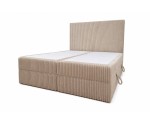 Elegantes Kontinentalbett 160x200 cm mit hohem Kopfteil, 2 Bettkästen, Cordbezug TILIA 03 Beige, Doppelbett NEAPOL 1M Elegantes Kontinentalbett 160x200 cm mit hohem Kopfteil, 2 Bettkästen, Cordbezug TILIA 03 Beige, Doppelbett NEAPOL 1M