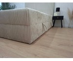Elegantes Kontinentalbett 160x200 cm mit hohem Kopfteil, 2 Bettkästen, Cordbezug TILIA 03 Beige, Doppelbett NEAPOL 1M Elegantes Kontinentalbett 160x200 cm mit hohem Kopfteil, 2 Bettkästen, Cordbezug TILIA 03 Beige, Doppelbett NEAPOL 1M