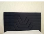 Schwarzes Polsterbett 100x200 cm mit Stauraum und Lattenrost, vom Fußende zu öffnen, in Riviera 100, Einzelbett AZURO S11