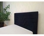 Schwarzes Polsterbett 100x200 cm mit Stauraum und Lattenrost, vom Fußende zu öffnen, in Riviera 100, Einzelbett AZURO S11