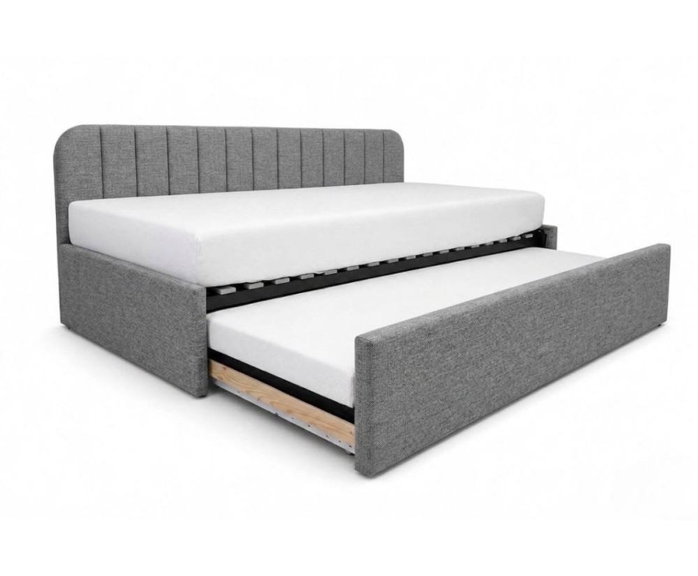 Kinderbett 90x200 mit ausziehbarem Bett, zwei Schlafplätze und Bettkasten, Polsterbett ALVIN 05 MN Kinderbett 90x200 mit ausziehbarem Bett, zwei Schlafplätze und Bettkasten, Polsterbett ALVIN 05 MN