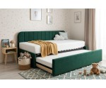 Kinderbett 90x200 mit ausziehbarem Bett, zwei Schlafplätze und Bettkasten, Polsterbett ALVIN 05 MN