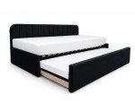 Jugendbett 100x200 mit zwei Liegeflächen und Bettkasten, Ausziehbett ALVIN 05 MN
