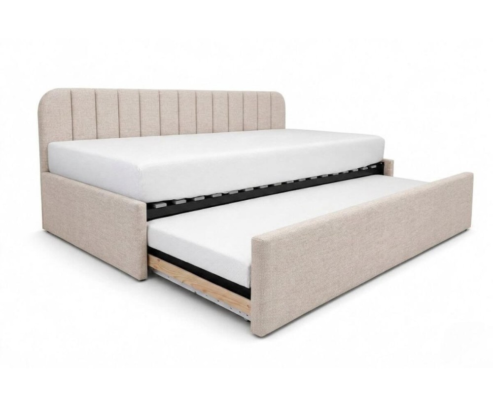 Jugendbett 100x200 mit zwei Liegeflächen und Bettkasten, Ausziehbett ALVIN 05 MN Jugendbett 100x200 mit zwei Liegeflächen und Bettkasten, Ausziehbett ALVIN 05 MN