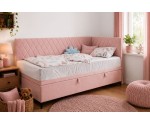 Teenagerbett 80x200 cm mit Bettkasten und Seitenteilen, Polsterbett ANABELLA 1R