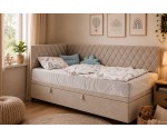 Teenagerbett 80x200 cm mit Bettkasten und Seitenteilen, Polsterbett ANABELLA 1R